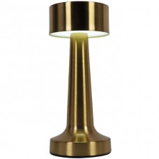 Επαναφορτιζόμενο Πορτατίφ LED 2W CCT Dimmable Μεταλλικό Χρυσαφί Ματ 3033